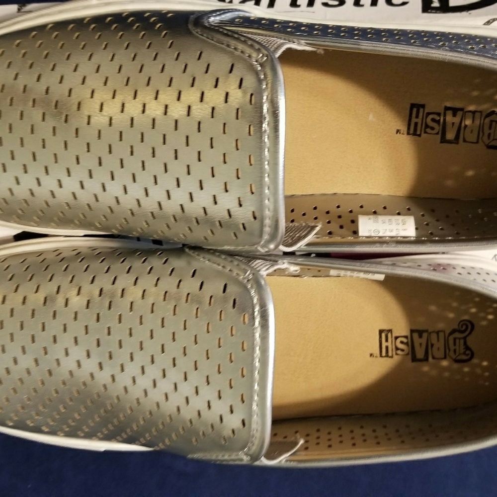 Brash silver shoes